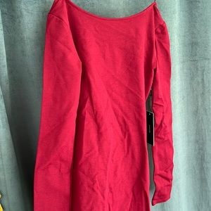 Lulus XS form fitting maroon long sleeve dress